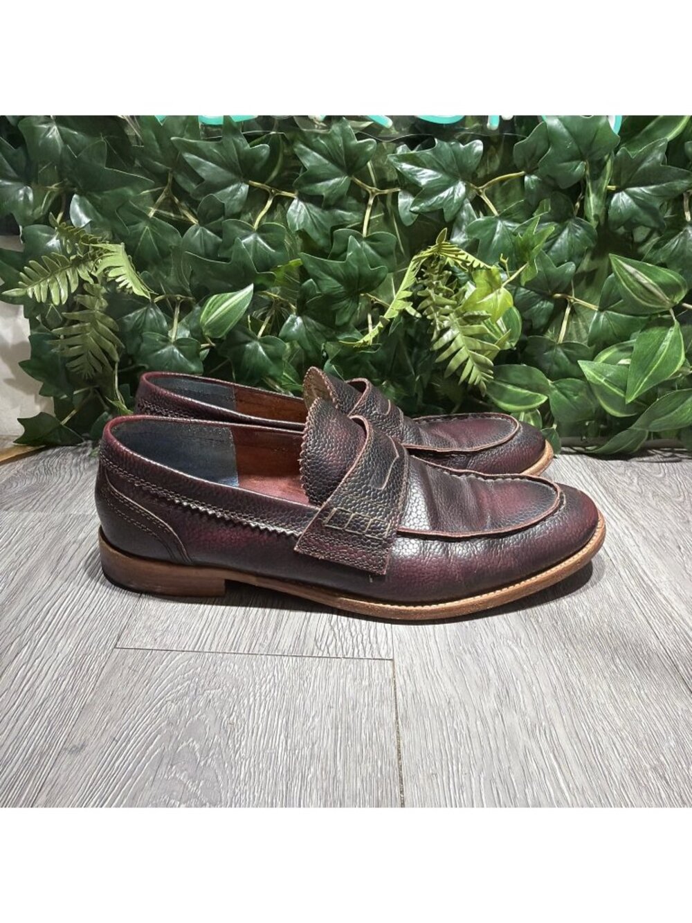 Robert Graham Penny Loafers Men's 13 Wins Leather Slip On Dress Shoes